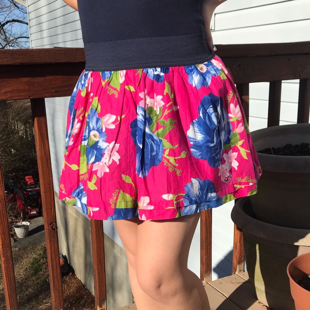 Hollister Pink Floral Skirt